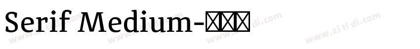 Serif Medium字体转换 Serif Medium字体转换
